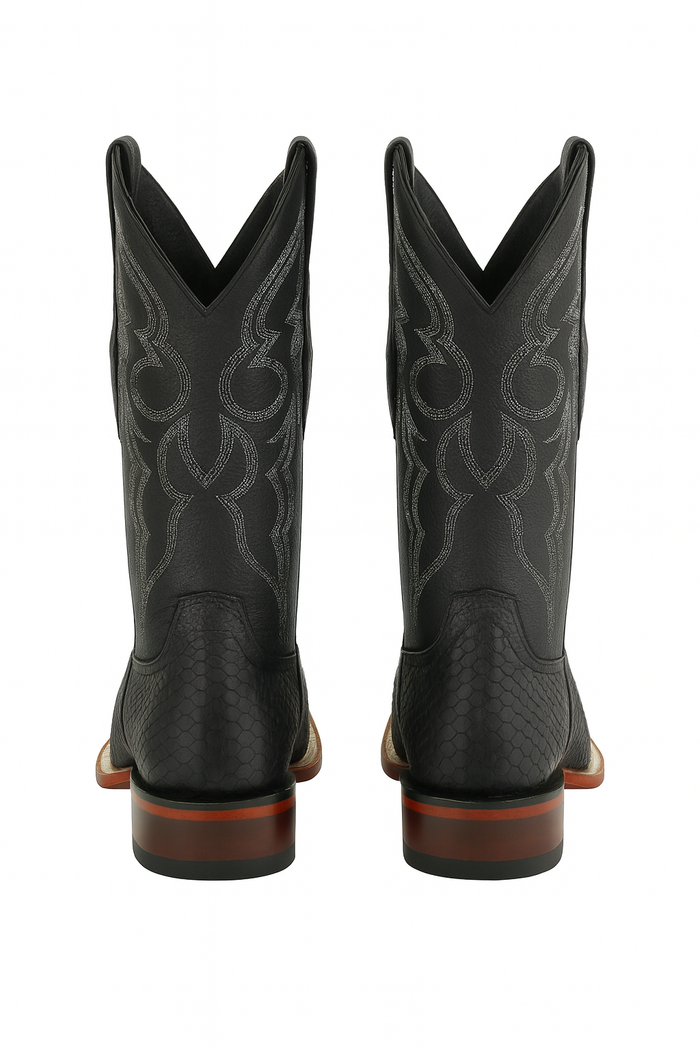 Python Snake Boots Mens Square Toe