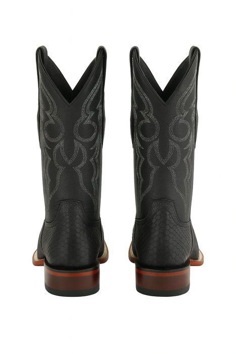 Python Snake Boots Mens Square Toe