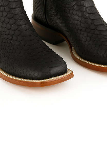 Python Snake Boots Mens Square Toe