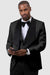 Mens Black Blazer - Mens Vested Square Shawl Paisley Prom & Wedding Tuxedo Jacket & Vest in Black