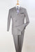 Apollo King Designer Brand + Mens Classic Double Breasted Luxury Wool Feel Suit in Light Grey