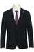 Mens Black Blazer - Mens Slim Fit Half Canvas Patch Pocket Summer Cotton Blazer In Black