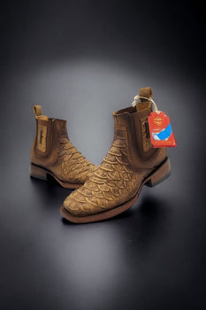Men´s Quincy Square Toe Ankle Boots Python Print Q82B5759