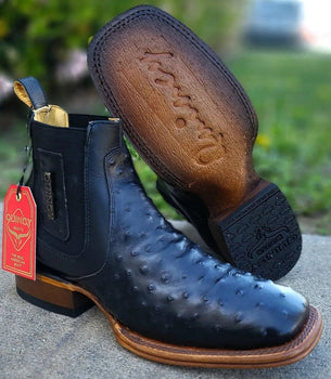 Men's Quincy Wide Square Toe Ankle Boot Q82B0305 - Image 3