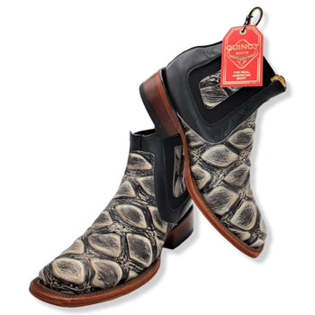 Men's Quincy Wide Square Toe Ankle Boot Q82B1037 - Image 7