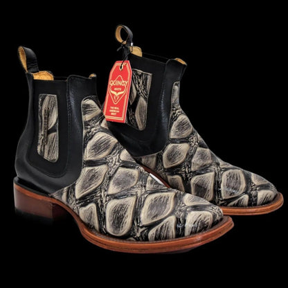 Men's Quincy Wide Square Toe Ankle Boot Q82B1037 - Image 2