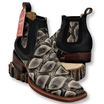 Men's Quincy Wide Square Toe Ankle Boot Q82B1037 - Image 5