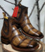 Men's Quincy Alligator Print Square Toe Ankle Boots - Tobacco
