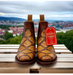 Pirarucu Print Short Cowboy Boots