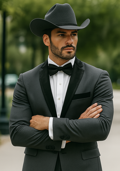 Rayon/Poly Modern Fit Suits Eleganza 2 button Blazer with Black Edge Trim Lapel Dinner Jacket suit