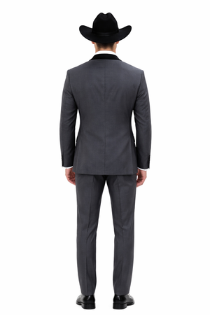 Rayon/Poly Modern Fit Suits Eleganza 2 button Blazer with Black Edge Trim Lapel Dinner Jacket suit