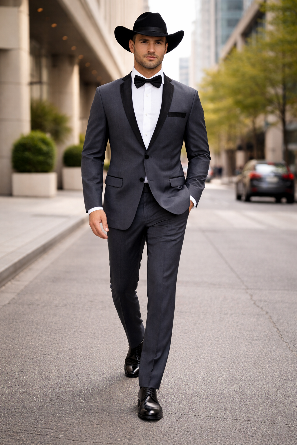 Rayon/Poly Modern Fit Suits Eleganza 2 button Blazer with Black Edge Trim Lapel Dinner Jacket suit