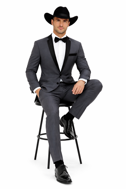 Rayon/Poly Modern Fit Suits Eleganza 2 button Blazer with Black Edge Trim Lapel Dinner Jacket suit