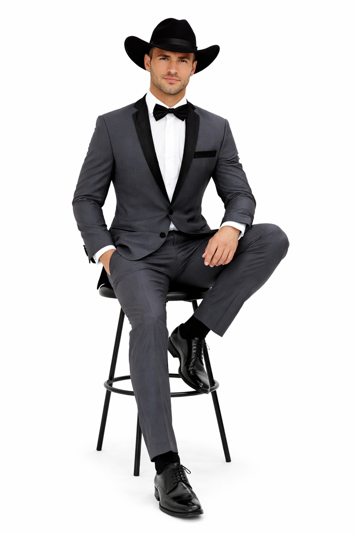 Rayon/Poly Modern Fit Suits Eleganza 2 button Blazer with Black Edge Trim Lapel Dinner Jacket suit