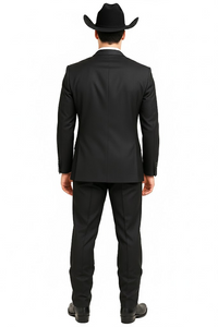 Rayon/Poly Modern Fit Suits Eleganza 2 button Blazer with Black Edge Trim Lapel Dinner Jacket suit