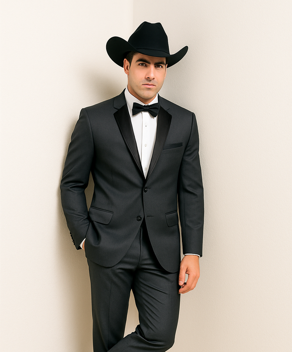 Rayon/Poly Modern Fit Suits Eleganza 2 button Blazer with Black Edge Trim Lapel Dinner Jacket suit