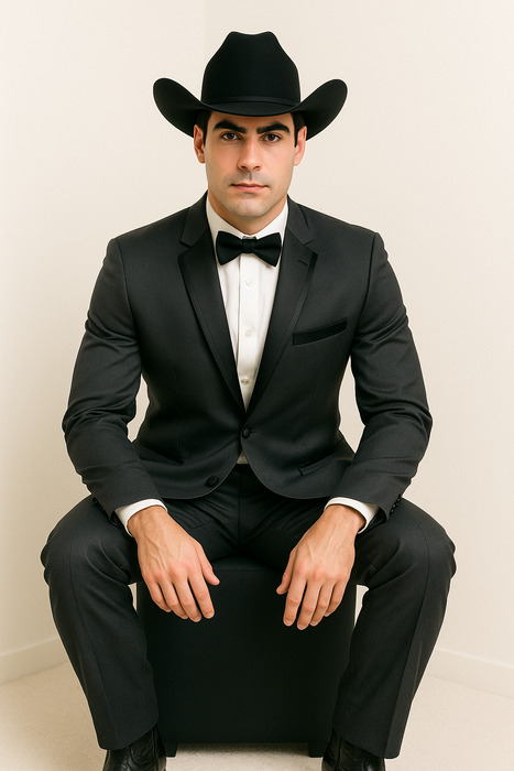 Rayon/Poly Modern Fit Suits Eleganza 2 button Blazer with Black Edge Trim Lapel Dinner Jacket suit