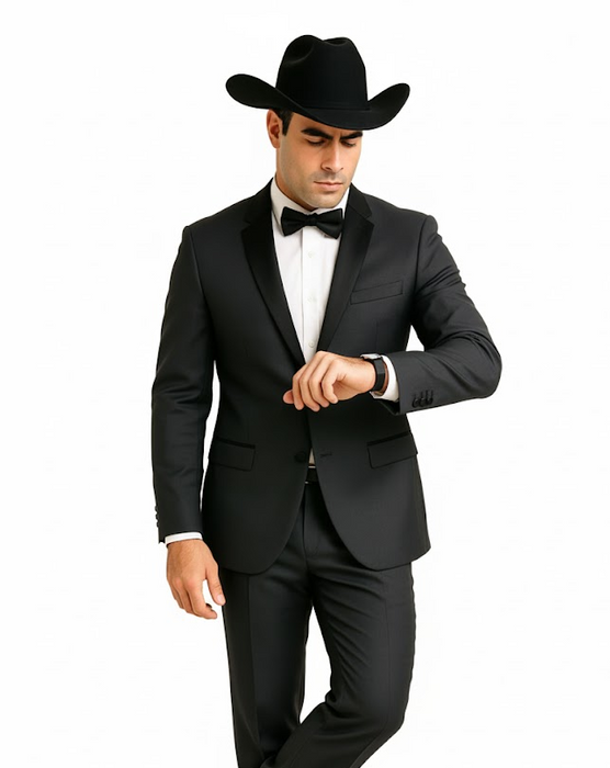 Rayon/Poly Modern Fit Suits Eleganza 2 button Blazer with Black Edge Trim Lapel Dinner Jacket suit