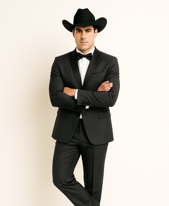 Rayon/Poly Modern Fit Suits Eleganza 2 button Blazer with Black Edge Trim Lapel Dinner Jacket suit