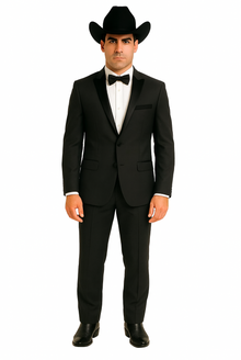 Rayon/Poly Modern Fit Suits Eleganza 2 button Blazer with Black Edge Trim Lapel Dinner Jacket suit