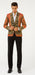 Red and Gold and Black Tuxedo Jacket - Designer Pattern