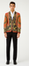 Red and Gold and Black Tuxedo Jacket - Designer Pattern