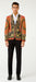 Red and Gold and Black Tuxedo Jacket - Designer Pattern