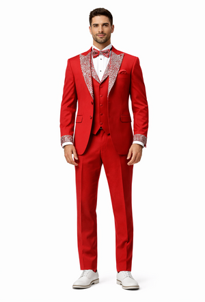 Red and Silver Prom Suit for Every Occasion