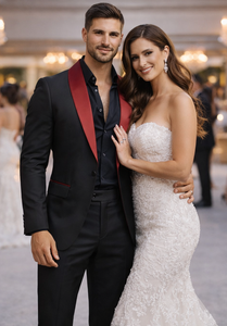 Red Prom Tuxedo - Wedding Suit - Groom Tuxedo Suit