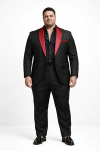 Red Prom Tuxedo - Wedding Suit - Groom Tuxedo Suit
