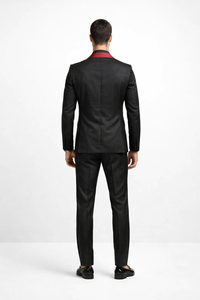Red Prom Tuxedo - Wedding Suit - Groom Tuxedo Suit