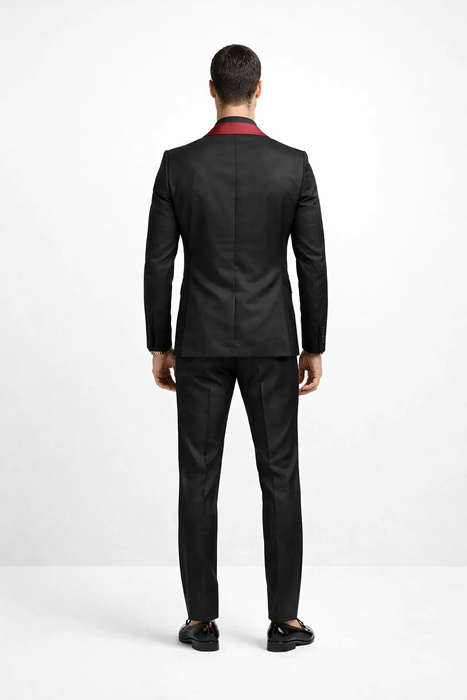 Red Prom Tuxedo - Wedding Suit - Groom Tuxedo Suit