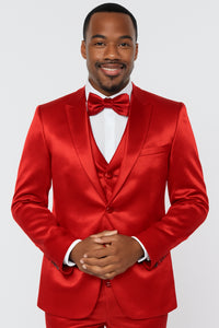 Mens Modern Fit Shiny Sharkskin Suit in Purple