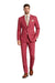Modern Fit Summer 2 Piece 2 Button Suit Striped Seersucker in Navy