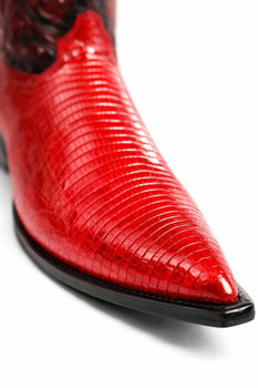 Men's King Exotic Boots Teju Lizard 3x Toe Red (495vf0712) - Image 5