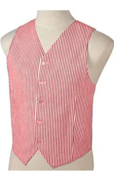 Men's Dark Navy Blue and White Stripe ~ Pinstripe Seersucker Sear sucker suit Vest Set - Image 4