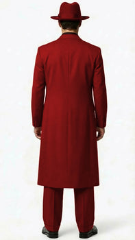 Men’s 1920s Red Zoot Suit – Long Mafia Gangster Three-Piece Vintage Outfit Zuit Pachuco Style