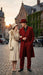 Men’s 1920s Red Zoot Suit – Long Mafia Gangster Three-Piece Vintage Outfit Zuit Pachuco Style