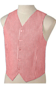 Men's Dark Navy Blue and White Stripe ~ Pinstripe Seersucker Sear sucker suit Vest Set - Image 4