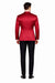 Men’s Slim Fit Red Satin Blazer – Elegant Two-Button Formal Suit Jacket for Weddings, in Red Color