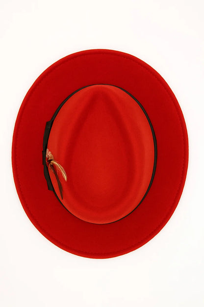 Red/Black Fedora Hat