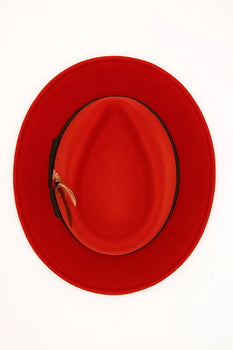 Red/Black Fedora Hat
