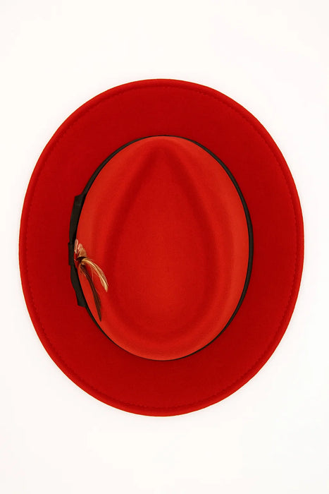 Red/Black Fedora Hat