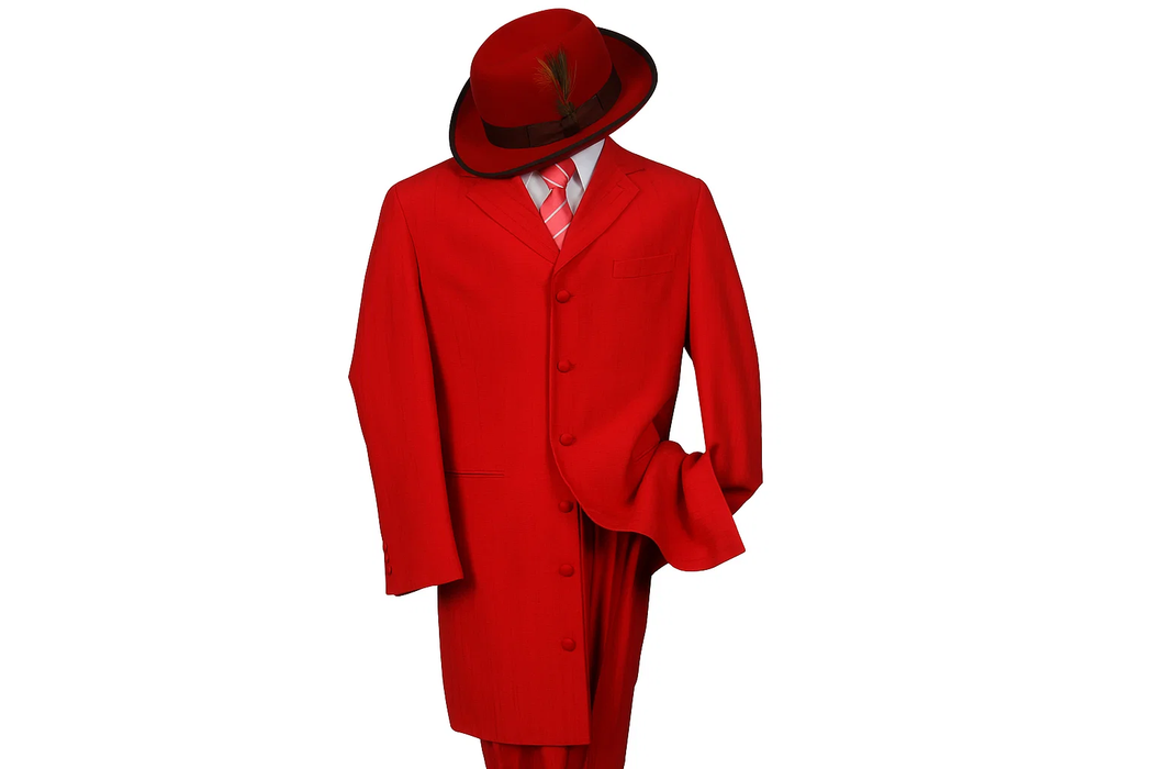 Cheap Plus Size Suits For Men - Big and Tall Suit For Big Guys Red