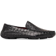 Marco Di Milano Remo Black Caiman Crocodile Driving Shoes