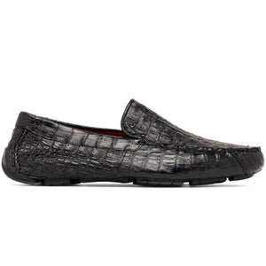 Marco Di Milano Remo Black Caiman Driving Shoes