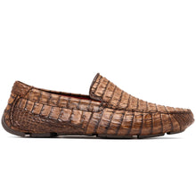 Marco Di Milano Remo Washed Brown Caiman Crocodile Driving Shoes