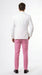 Men’s White and Light Pink Tuxedo Wedding Suit with Dinner Jacket, Vest, Pants and Bow Tie
