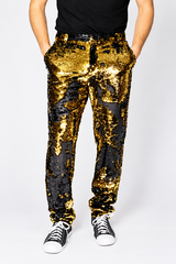 Rewrite Gold Mens Sequin Pants