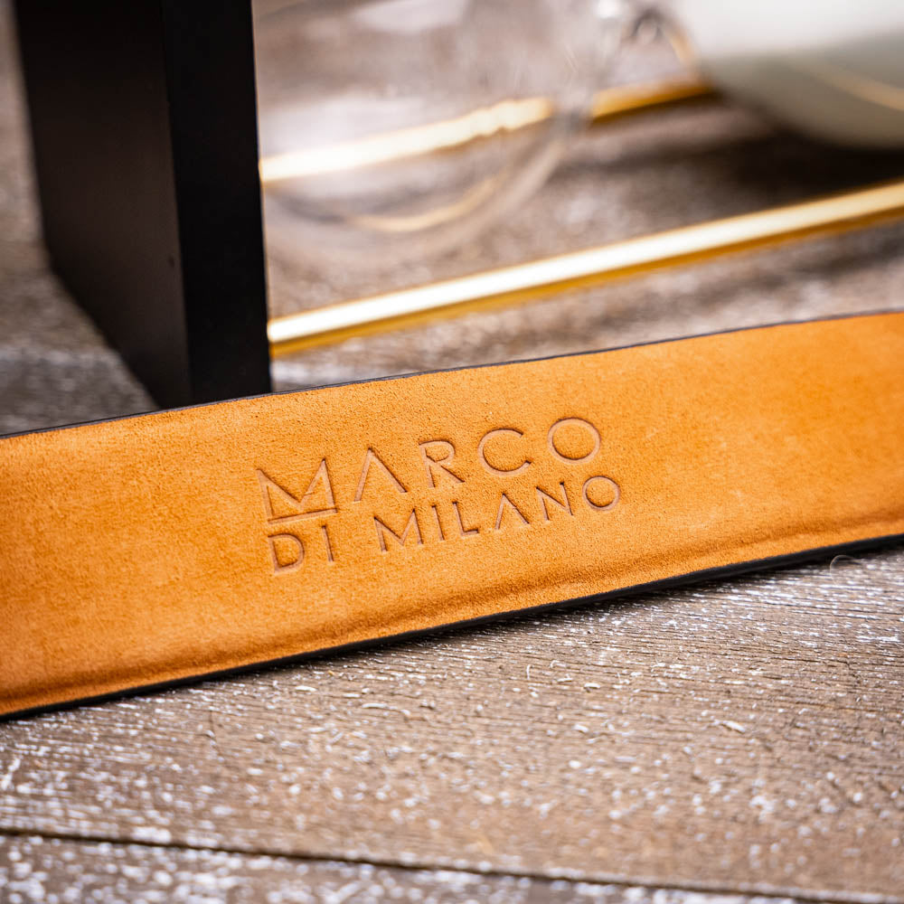 Marco_Di_Milano Riccardo Belt Blue Jeans Leather Loafer